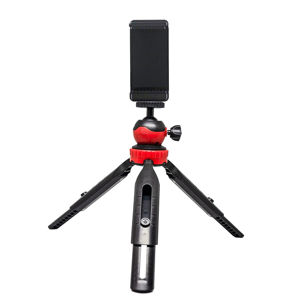 HIFFIN (HF-350) (18CM) Portable & Extendable Mini Tripod with 360 Degree Ball Head & Mobile Holder for Smart Phones | GoPro | DSLR Compact Cameras | Maximum Load Upto : 1 kg