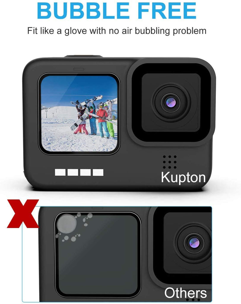 HIFFIN® Tempered Glass Screen Protector for GoPro Hero 9 Action Camera (Transparent) Edge to Edge Full Screen Coverage, Complete Set of 3 Glass