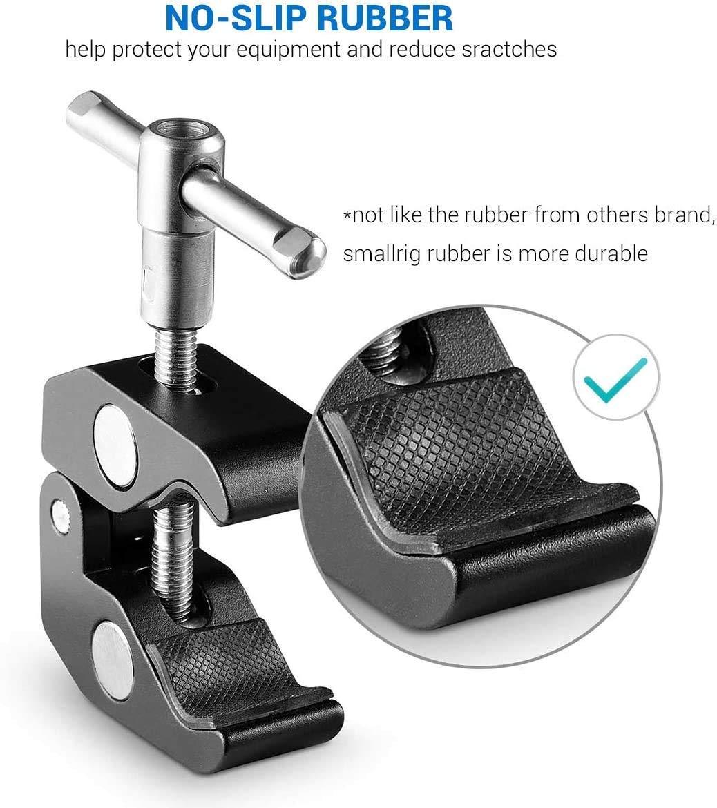 HIFFIN® Super Clamp(2 Pack) Magic Arm Clamp for Ronin, Camera Monitor, LED Light