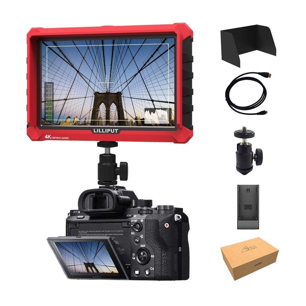 Lilliput 1920x1200 7-inch IPS Screen Camera Field Monitor for Sony A7S II, A6500 Panasonic GH5, Canon 5D Mark IV