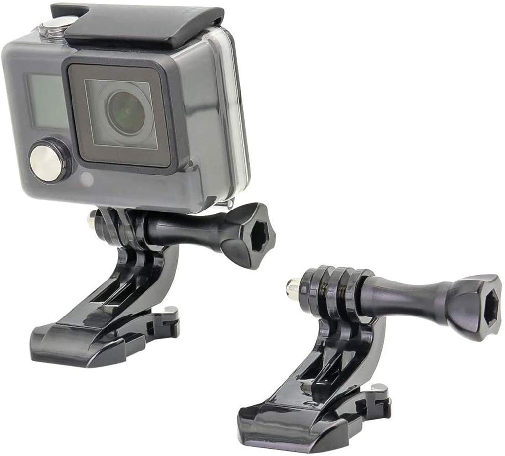 HIFFIN® J Hook Buckle Mount for Vertical Surface, Compatible for All GoPro Max/GoPro Hero 8 7 6 5 4 3+ 3 HD and Other Camera - Black (2pcs)