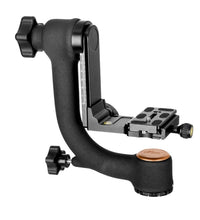 HIFFIN Professional Heavy Duty Metal 360 Degree Panoramic Gimbal Tripod Head with Arca-Swiss Standard 1/4'' Quick Release Plate and Bubble Level for Digital