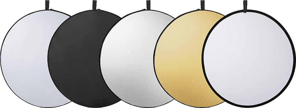 HIFFIN® Reflector 42-inch / 107 cm 5 in 1 Collapsible Multi-Disc Light Reflector with Bag - Translucent, Silver, Gold, White and Black(reg)