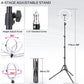 ULANZI Overhead 11" RGB Selfie Ring Light with Stand & Phone Holder, 68" Extendable Light Stand Kit w/ Overhead Arm, 3200k-6500K Dimmable Light for Video Recording, Live Streaming, Portrait & Makeup