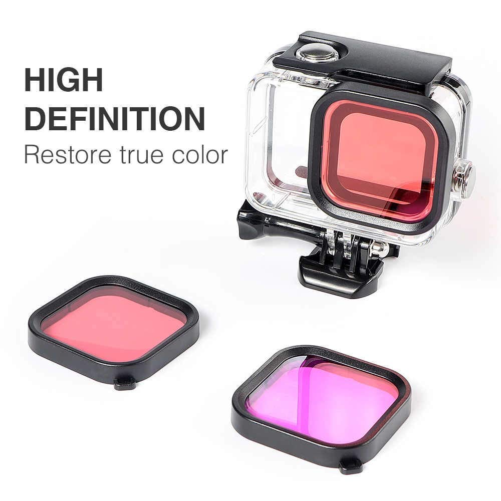 HIFFIN® Accessories Kit for Gopro Hero 9 Black Waterproof Housing Case + 3 Lens Filters + Waterproof Carrying Case + Silicone Case + Tempered Glass Bundle for GoPro Hero 9 AVS11