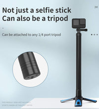 TELESIN 118"/3 Meters Ultra Long Selfie Stick for GoPro Max Hero 9 8 7 6 5 4 3+, Insta 360 One R One X, DJI Osmo Action, Extendable at 6 Lengths Carbon Fiber Lightweight Pole Monopod