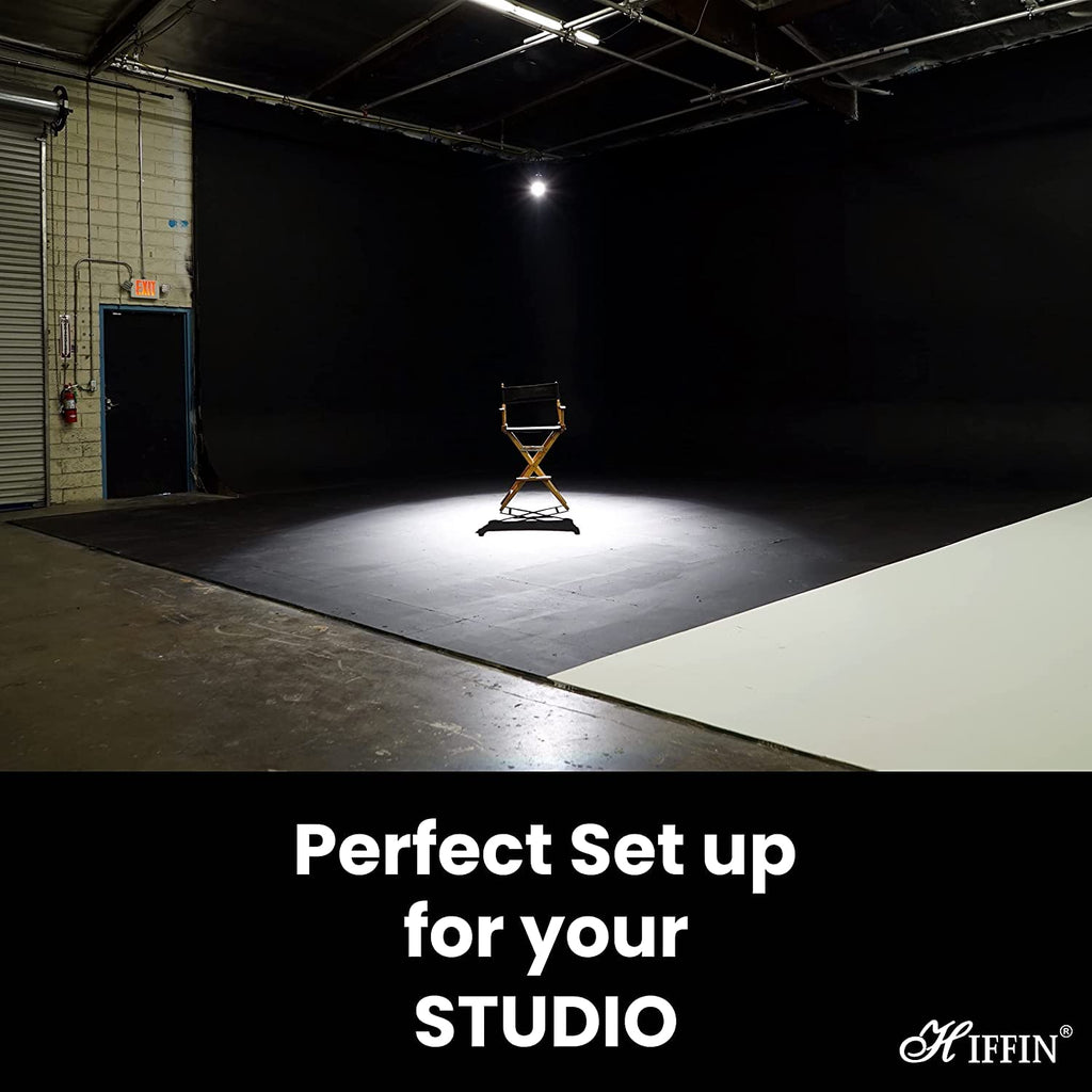 HIFFIN 8x12 ft, 2-in-1 Black Green Screen Backdrop Reversible Photography Backdrop Background, Chromakey Black Screen Green Backdrop for Photoshoot Televison Zoom Live Streaming