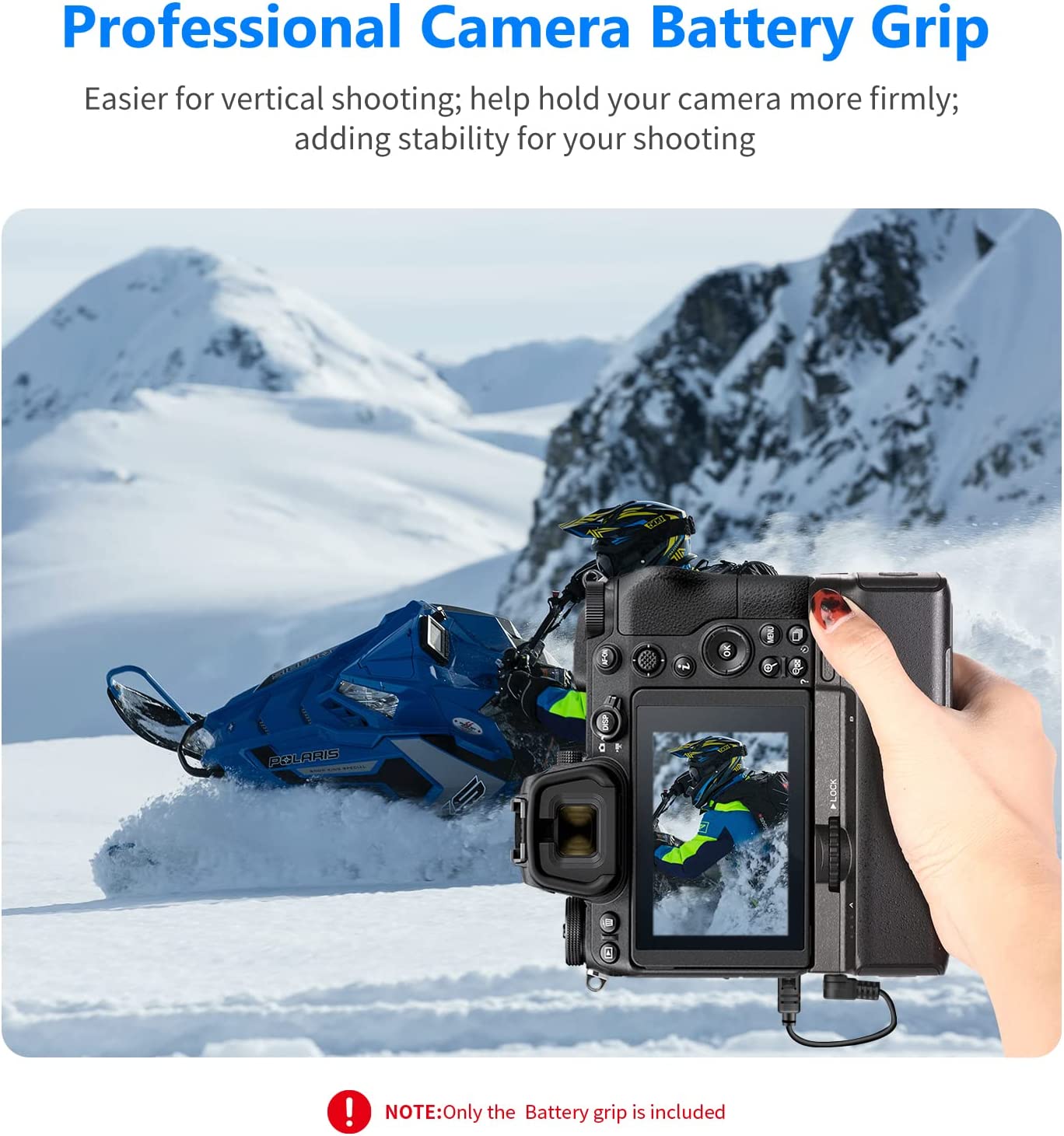 HIFFIN Camera Battery Grip Compatible with Nikon Z6 Z7 Camera, Support Vertical Shooting, Works with 1 or 2 EN-EL15b/EL15 Rechargeable Li-ion Batteries (Battery Not Included)