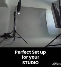 HIFFIN® Pro 8x12 Ft, Grey Professional Backdrop for Background Photography Background Stand for Photo Light Studio Accurate Size 8x12 Ft
