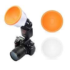 HIFFIN®Lambancy White Flash Diffuser Reflector for Camera Diffuser (Multicolor)