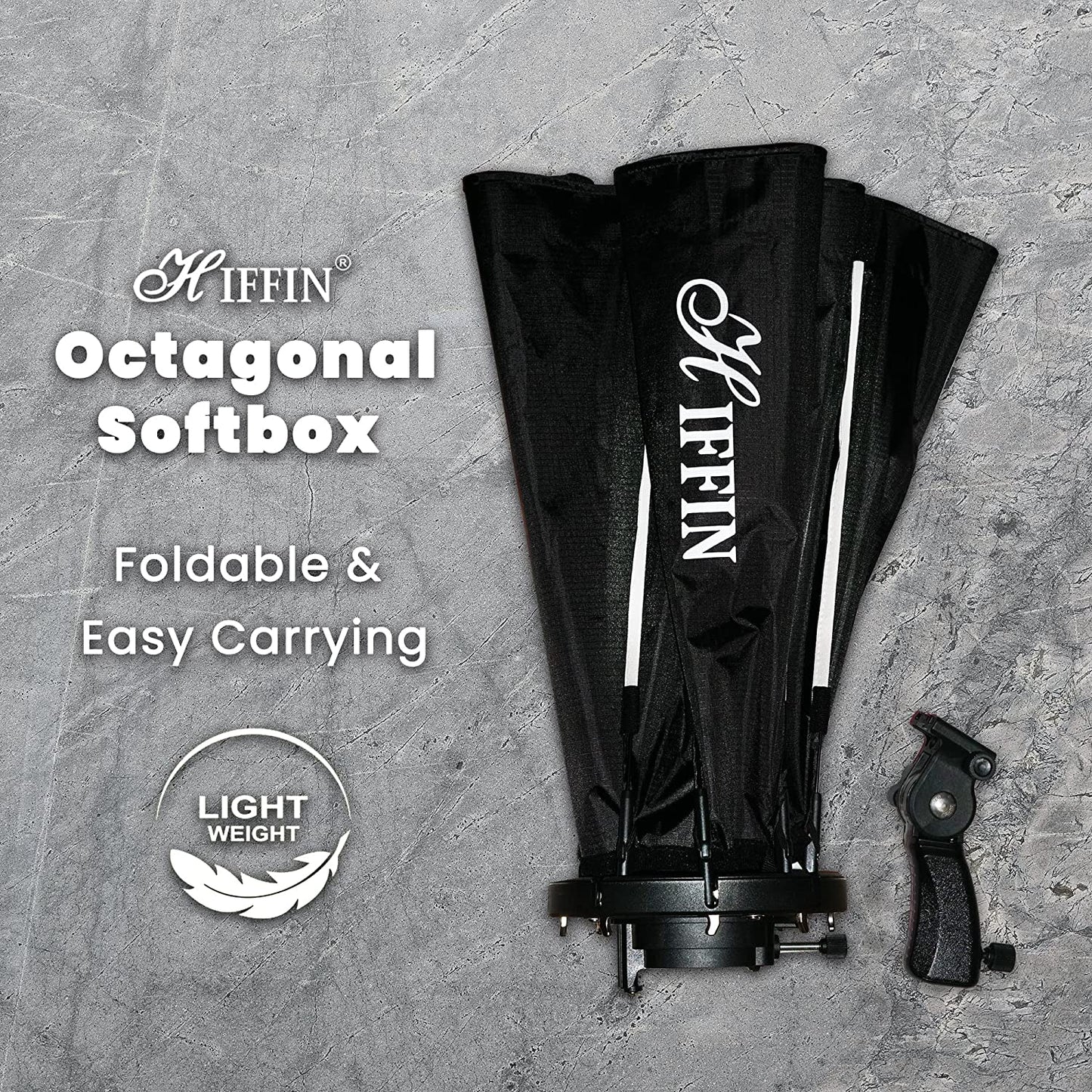 HIFFIN (90cm) Lightweight & Portable Soft Box Comes with S2 Type Bracket & 2 Diffuser Sheets | Carrying Case | Compatible with All Flash Speedlights (Octagonal Softbox 90cm)
