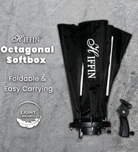 HIFFIN® 90 CM Octagonal Softbox with S-Type Bracket Holder (with Bowens Mount) and Carrying Bag for Speedlight Studio Flash Moonlight