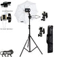 HIFFIN® Studio Home 33 Umbrella Stand Setup with S1 Pro Bracket Umbrella Adapter B-Bracket and Stand Single Set with Continuous/Video Light with 1000 Watt Halogen Tube B4 Light kit Set of 1