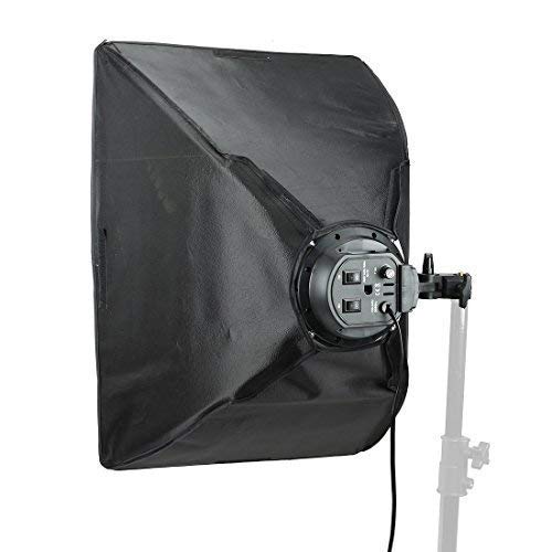 HIFFIN® Set Photography Equipment Kit 50cmx70cm Softbox with 4 in 1 E27 Photo Studio Bulb Holder Base Socket Lamp Bulb Holder Adapter for Photo Video Studio Softbox Video Light - Black