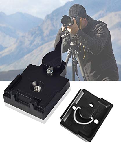 HIFFIN® H2 Quick Release Plate Compatible for Man frotto 200PL-14 QR Plates Adapter with Rapid Connect Clamp and 1/4'' to 3/8'' Screw for DSLR Camera Tripod Ball Head