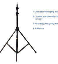 HIFFIN® ® Light Stand Kit - 9 feet (4 Light Stands) Free Bag for Stand Metal Color Black 9 feet, Portable & Folding, Indoor & Outdoor Shoot, Heavy Duty, Photography & Videography