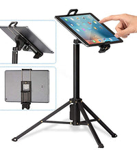HIFFIN® 2in1 Tripod Mount Phone Tablet Holder Clip for iPhone iPad tab Clamp Clip Stand 2 in 1 Mobile Tab Clip Universal 1/4" 2 in 1 Phone and Tablet Holder