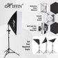 HIFFIN® PRO Quadlux Mark II Soft Led Still & 8.5 x 10 ft Background Support System Kit Video Light Softbox with AC Power, YouTube Shooting,...