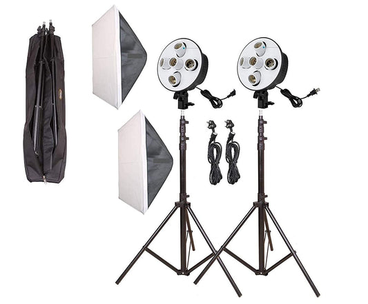 HIFFIN® HF E27 5 Trilux Mark II Double Kit/YouTube Lighting/Fluorescent Light for Still & Video