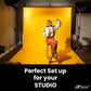 HIFFIN® Professional Backdrop for Background Photography Background Stand for Photo Light Studio Accurate Size (8x12 Ft, Yellow)
