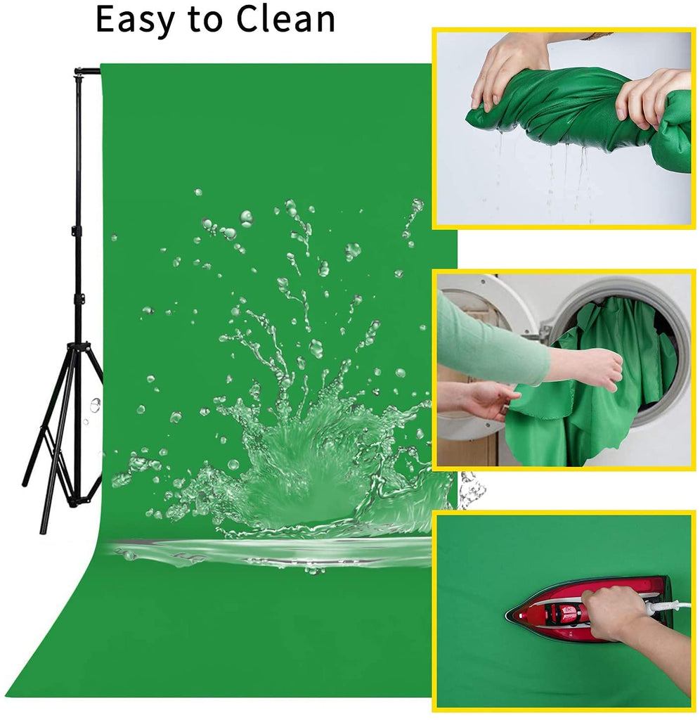 HIFFIN® PRO 8 ft. X 12 ft. Long Life Time Reusable Green Screen Chromakey Photo Video Photography Studio Fabric Backdrop, Background, Pure Green Muslin, Photography Studio