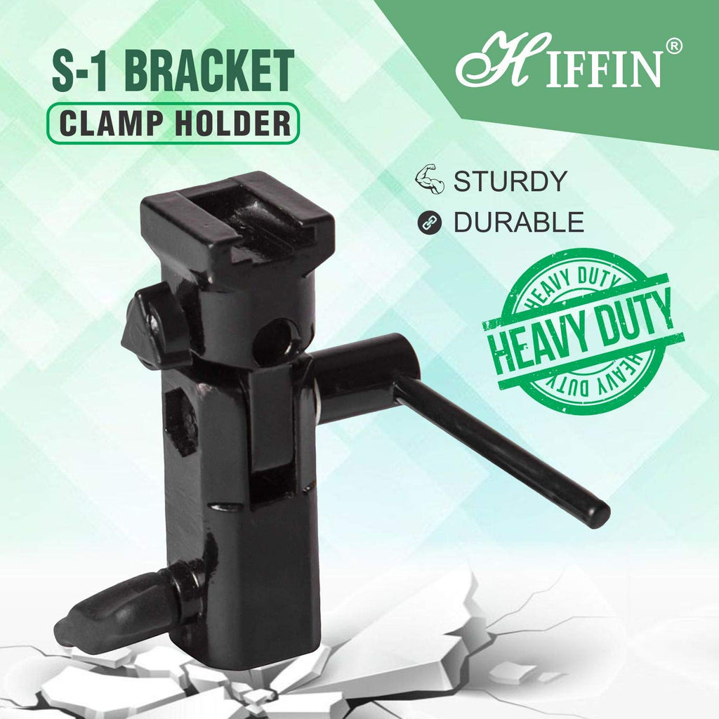 HIFFIN® Studio Home 33 Umbrella Stand Setup with S1 Pro Bracket Umbrella Adapter B-Bracket and Stand Double Set with Continuous/Video Light with 1000...