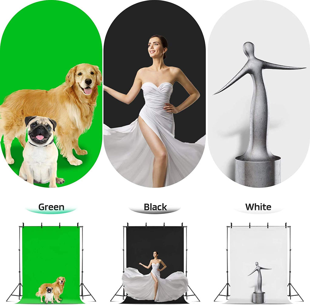 HIFFIN® PRO Quadlux Mark II Soft Led Still & 8.5 x 10 ft Background Support System Kit Video Light Softbox with AC Power, YouTube Shooting, Videography, Portrait, Product