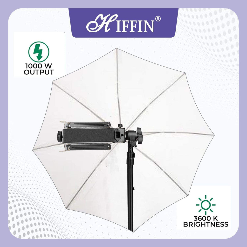HIFFIN® Porta Light 1000w/3600k/240v with 5 Meter Wire and 1 Blub 1000w in (Black Color) with Silver Reflector in Porta Light