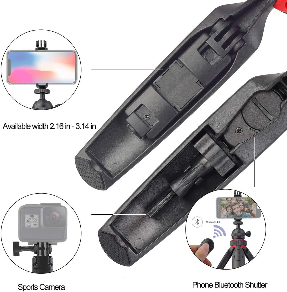 Lensgo Mini Tripod Camera Holder, Desktop Compact DSLR Table Stand, for Cell Mobile Phone GoPro iPhone