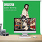 HIFFIN® 8x12 ft Green|Gray Screen, Photography Backdrop Background with 2 Clip, Chromakey Panel for Photo Backdrop Video Studio, Muslin Background Screen
