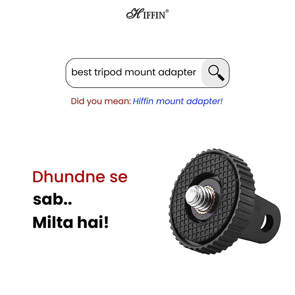 HIFFIN® Action Pro Stainless Steel Tripod Mount Adapter Compatible with Go Pro Hero 9 8 7 6 5 4 3+ 3 Mount to 1/4 Thread Used for Go Pro Hero SJ CAM Xi aomi Y I