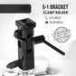 S1 Umbrella Bracket Heavy Duty Flash Light Stand Umbrella Holder B Bracket Speedlight Holder (CNC Aluminum) in Black Color