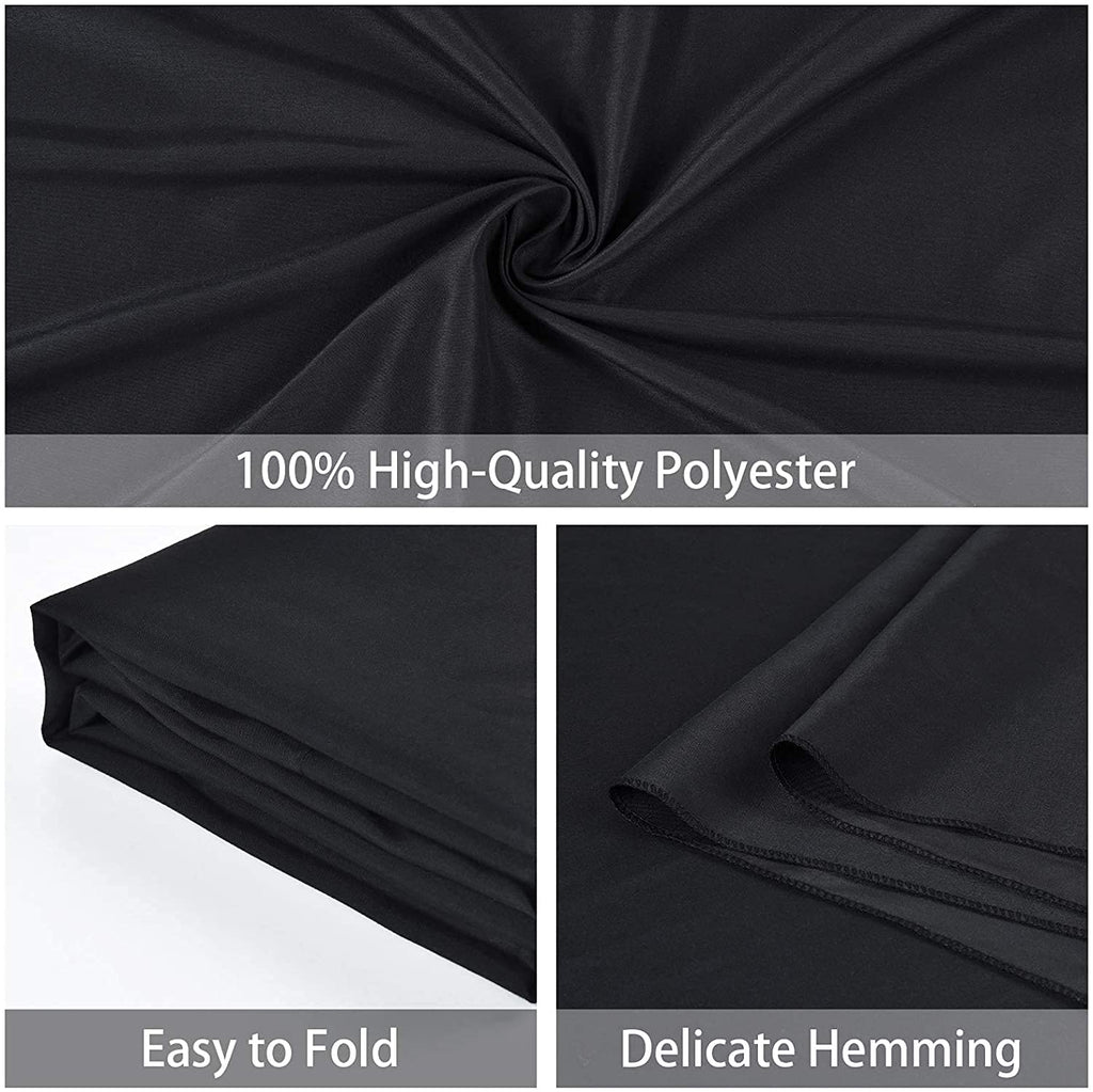 HIFFIN® PRO 8 ft. X 12 ft. Long Life Time Reusable Black Screen Chromakey Photo Video Photography Studio Fabric Backdrop, Background, Pure Black Muslin, Photography Studio