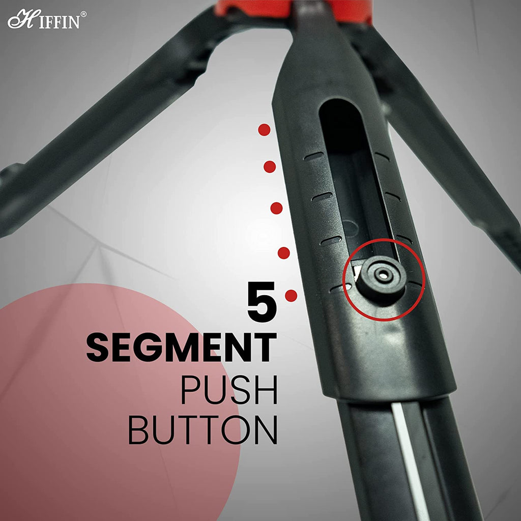 HIFFIN (HF-350) (18CM) Portable & Extendable Mini Tripod with 360 Degree Ball Head & Mobile Holder for Smart Phones | GoPro | DSLR Compact Cameras | Maximum Load Upto : 1 kg