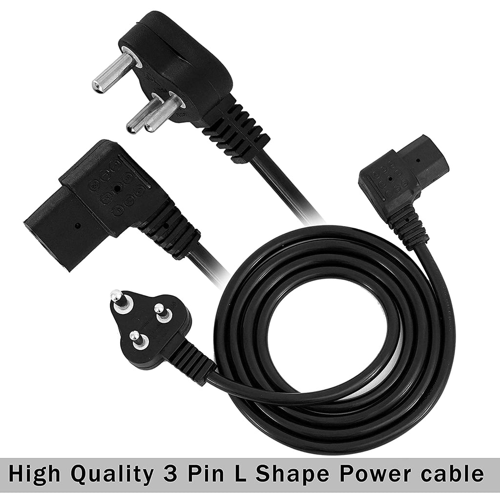 HIFFIN® 5 Meter 250 Volts 3 Pin Laptop Power Cable Cord Charger Adapter with Box Package - Black