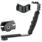 HIFFIN® Dual Shoe Mount L-Bracket for DSLR Camera Video Lights,Flash, Monitors or Microphones.Heavy Duty