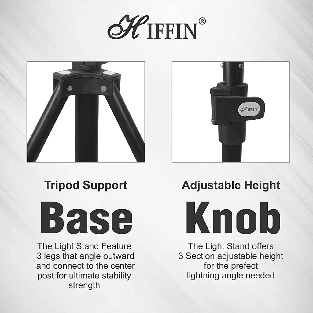 HIFFIN® Combo Portable Background Backdrop Support Stand Kit 14ft Tall Adjustable Photo Backdrop Stand (Light Stand, HF 14FT Light Stand 2 Pcs)