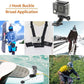 HIFFIN® J Hook Buckle Mount for Vertical Surface, Compatible for All GoPro Max/GoPro Hero 8 7 6 5 4 3+ 3 HD and Other Camera - Black