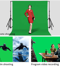 HIFFIN® PRO 8 ft. X 12 ft. Long Life Time Reusable Green Screen Chromakey Photo Video Photography Studio Fabric Backdrop, Background, Pure Green Muslin, Photography Studio