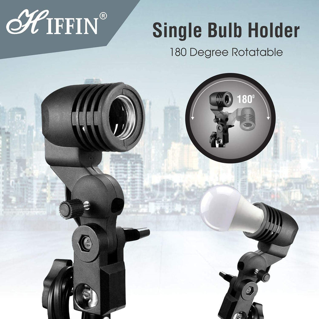 HIFFIN® Photography Lighting Kit Background Support System with 1 Color Backdrop, 2 Umbrella, 3 Softbox, Continuous Lighting Backdrop Kit for Photo...