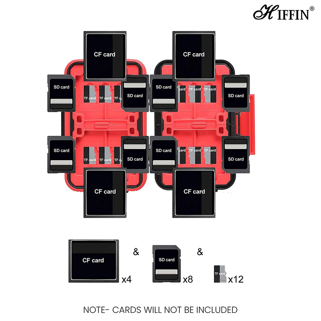 HIFFIN® 24 in 1 Slot Card CASE with Multi Storage Option Attractive Designer Card Holder Black (KH6)