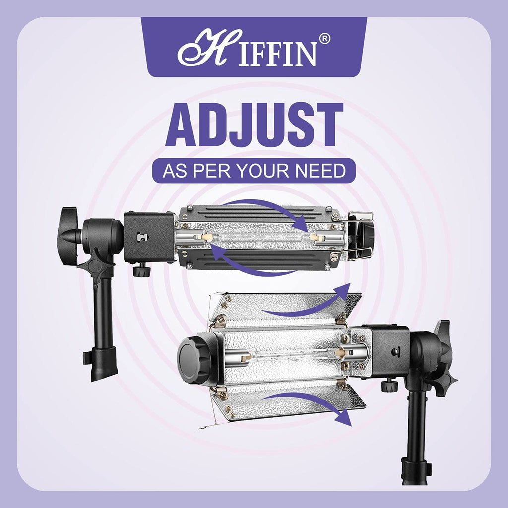 HIFFIN® Porta Light 1000w/3600k/240v with 5 Meter Wire and 1 Blub 1000w in (Black Color) with Silver Reflector in Porta Light