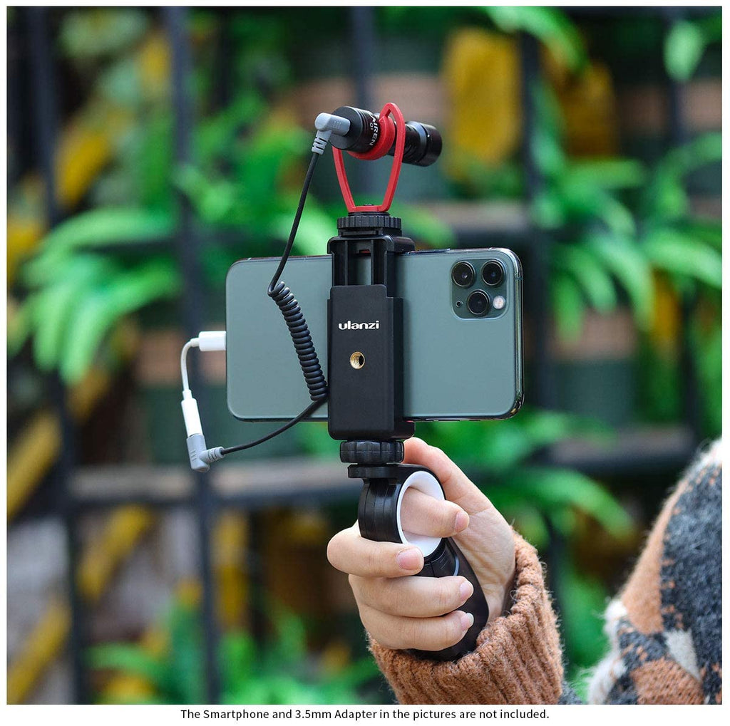 ULANZI ST-07 Phone Tripod Mount with Cold Shoe Mount for Microphone LED Video Light 1/4'' Tripod Screw for All Smartphone Vlog Vlogging
