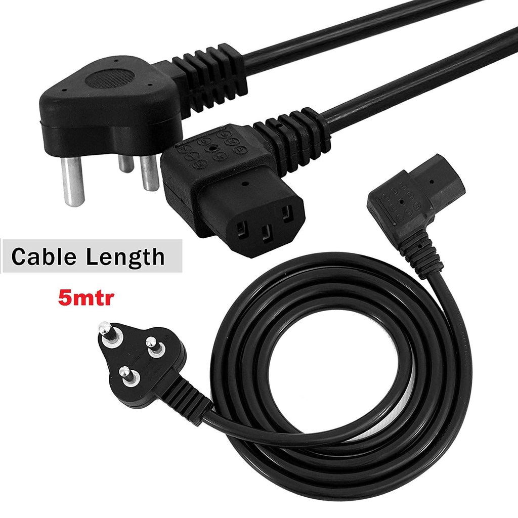 HIFFIN® 15 Meter 250 Volts 3 Pin Laptop Power Cable Cord Charger Adapter with Box Package - Black