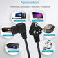HIFFIN® 10 Meter 250 Volts 3 Pin Laptop Power Cable Cord Charger Adapter with Box Package - Black