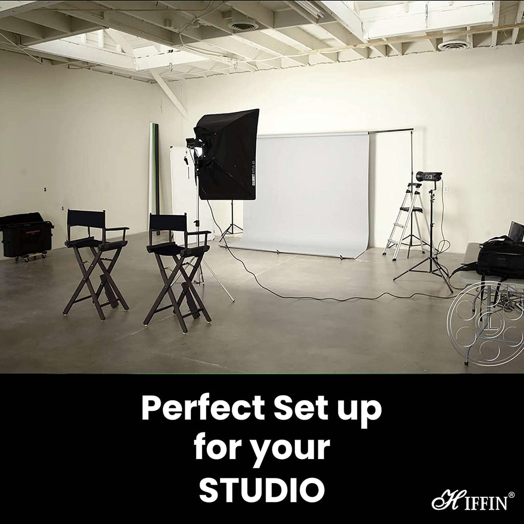 HIFFIN® 8x12 ft, 2-in-1 White Green Screen Backdrop Reversible Photography Backdrop Background, Chromakey Green Screen White Backdrop for Photoshoot Televison Zoom Live Streaming