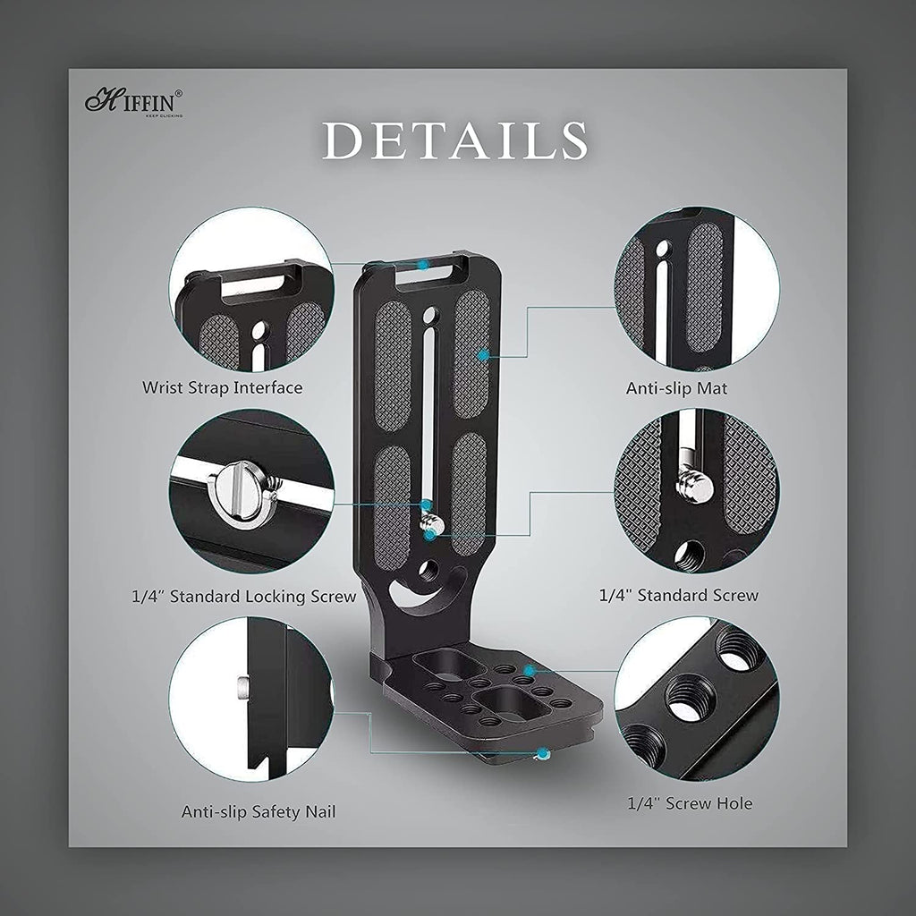 HIFFIN HOT-L-Type Quick Release Camera Vertical Plate Dual Camera Bracket Plate Universal SLR Stabilizer
