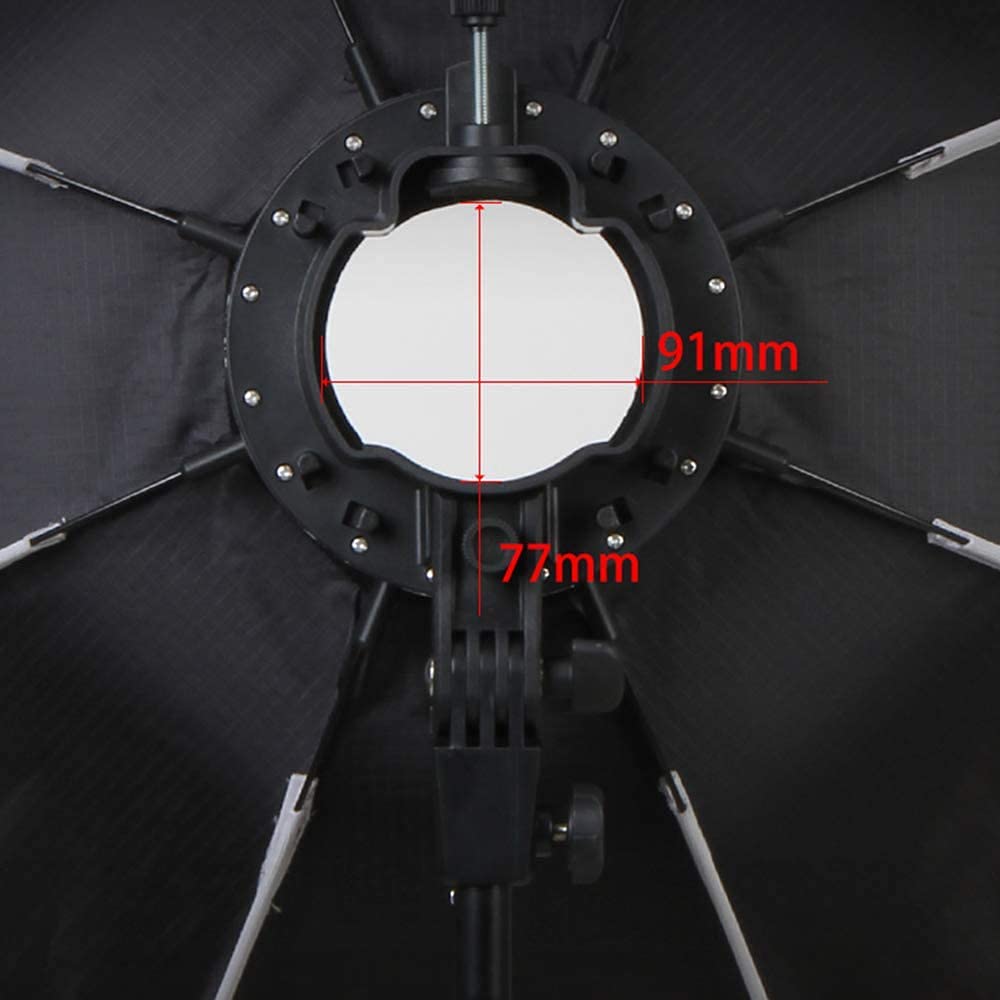 HIFFIN® 65cm V1 Flash Speedlite Softbox Portable Outdoor Octagon Umbrella Softbox with 9 fit Light Stand for ptoto Studio