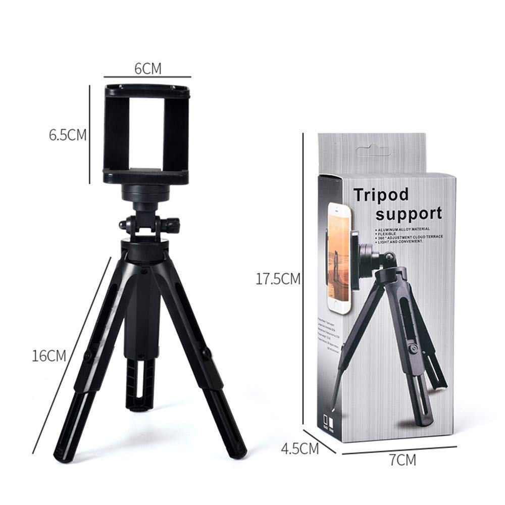 HIFFIN® 360 Degree Rotation Mini Tripod Support Stand for DSLR and Smartphones - Foldable Shockproof Lightweight Bracket for Mobile Phones/DSLRs. (Tripod Support 7 + 3 inches with Holder)