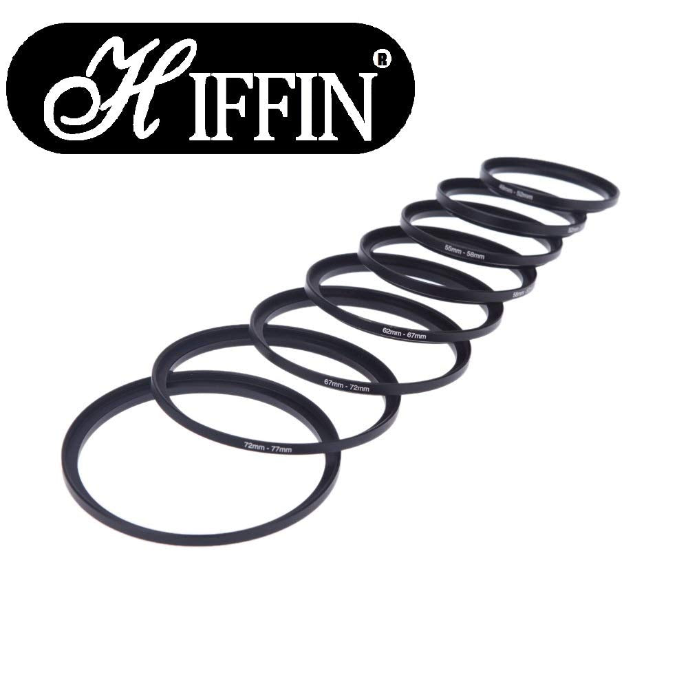 HIFFIN Lens Filter Step Up and Step Down CONVERTION Rings Set 16Pcs 49 mm-82 mm and 82 mm-49Mm As Hood